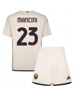 AS Roma Gianluca Mancini #23 Venkovní dres pro děti 2023-24 Krátký Rukáv (+ trenýrky)